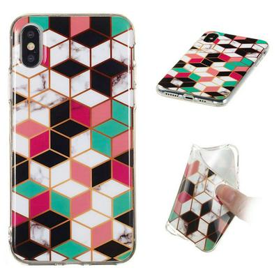 Colored Painting IMD Craft Anti-Scratch Soft TPU Back Cover Protective Case for iPhone X / XS