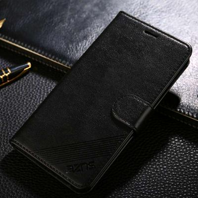 Business Solid Color PU Leather + Soft TPU with Card Slots and Stand Wallet Protective Cover Case for iPhone X / XS