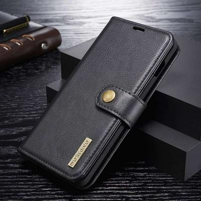 DG.MING Solid Color PU Leather + Detachable PC with Card Slots and Wallet Cover Case for Samsung Galaxy S10
