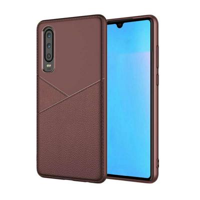 Solid Color Business PU Leather Coated Soft TPU Ultrathin Back Cover Case for Samsung Galaxy A50