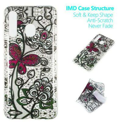 Colored Painting Anti-Scratch High Transparent IMD Craft Soft TPU Back Cover Case for Samsung Galaxy A50