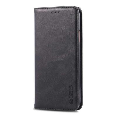 Retro Pattern Solid Color PU Leather + Soft TPU Case with Card Slots and Picture Frame Protective Cover Case for iPhone X / XS 