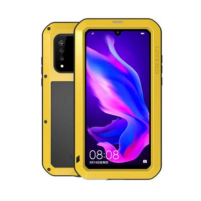Love Mei Detachable 360 Degree Protecting Aluminium Frame + TPU Back Cover + HD Tempered Glass Screen Protector Powerful for Huawei P30 Lite 