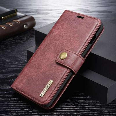 DG.MING Solid Color PU Leather + Detachable PC with Card Slots and Wallet Cover Case for Samsung Galaxy S10