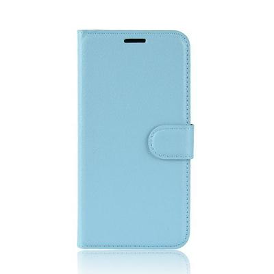 Lichee Pattern Side Flip Wallet Style PU Leather + Soft TPU Card Holder with Stand and Magnetic Buckle Case for Motorola P40