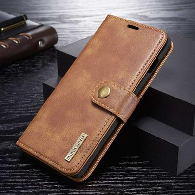 DG.MING Solid Color PU Leather + Detachable PC with Card Slots and Wallet Cover Case for Samsung Galaxy S10