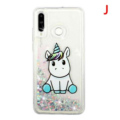 Colored Painting Cat Flamingo Butterfly Dandelion Bling Quicksand Glitter Powder Soft TPU Back Cover Case for Huawei P30 Lite