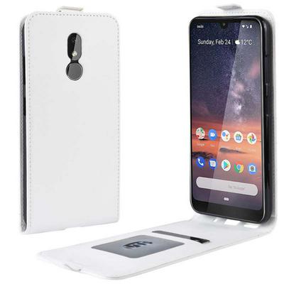 R64 Pattern Single Fold Edge Up and Down Vertical Flip PU Leather + Soft TPU with Card Slot and Magnetic Buckle Protective Case for Nokia 3.2 