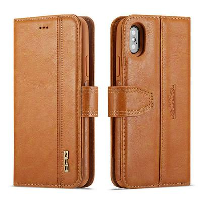 Solid Color Genuine Leather + Detachable Car Hold PC Card Slots with Stand and Wallet Cover Case for Samsung Galaxy S10