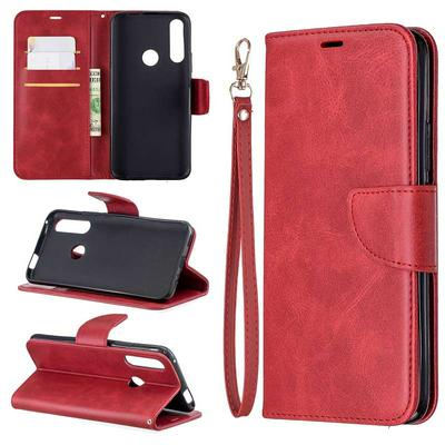 Huawei PSMART Z PU Leather Phone Case Flip Wallet Cover Huawei PSMART Z Phone Cases Solid Color Lambskin Leather Case for Huawei PSMART Z Case 