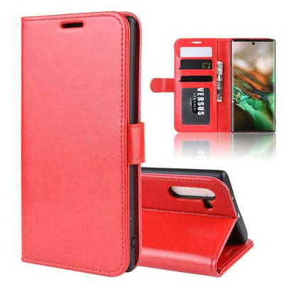 R64 Pattern Single Fold Edge Side Flip Shockproof PU Leather + Soft TPU Card Slots with Picture Frame and Stand Wallet Protective Case for Samsung Galaxy Note10