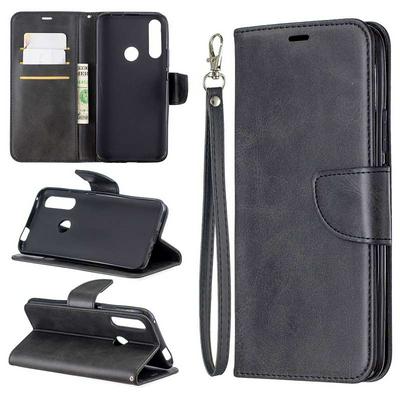 Huawei PSMART Z PU Leather Phone Case Flip Wallet Cover Huawei PSMART Z Phone Cases Solid Color Lambskin Leather Case for Huawei PSMART Z Case 