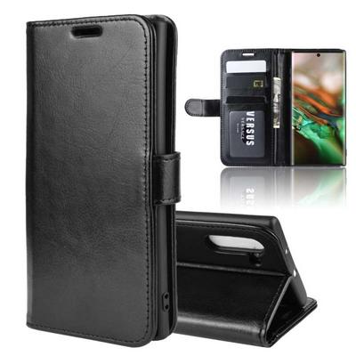 R64 Pattern Single Fold Edge Side Flip Shockproof PU Leather + Soft TPU Card Slots with Picture Frame and Stand Wallet Protective Case for Samsung Galaxy Note10