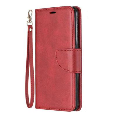 Wallet Case for LG G8 ThinQ, Plain Imitation Leather Phone Case with Card Slots and Hidden Kickstand