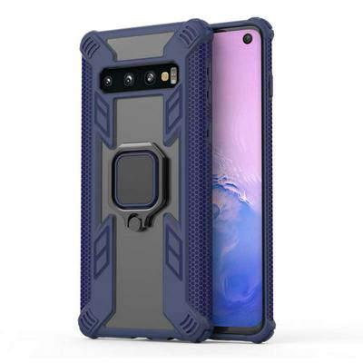 Iron Warrior Shockproof PC + TPU Protective Case for Samsung Galaxy S10, with Ring Holder