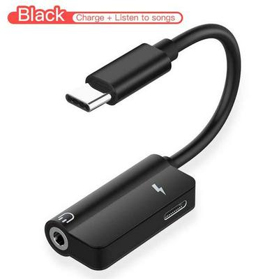 2 in 1 Audio TypeC Adapter Charging Converter Charger Type C To 3.5mm Headphone Jack Splitter Shunt Adapter For Xaiomi Redmi