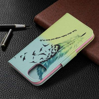 Wallet Case for iPhone 6.1inch 2019, Colored Painting Leather Phone Cover with Magnetic Closure and Kickstand