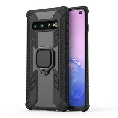 Iron Warrior Shockproof PC + TPU Protective Case for Samsung Galaxy S10, with Ring Holder