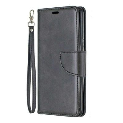 Wallet Case for LG G8 ThinQ, Plain Imitation Leather Phone Case with Card Slots and Hidden Kickstand