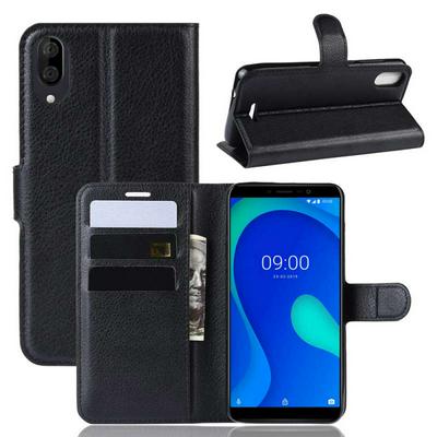Wiko Case Dual-side Magnetic Buckle Horizontal Flip Leather Case Card Slots Wallet Photo Frame Phoen Case Cover for WIKO Y80 with Phone Holder