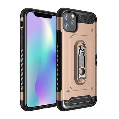 2 in 1 Armor Case for iPhone 11 Pro Max, Scratch-resistant Shockproof Phone Cover with Folding Metal Stand