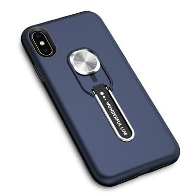 Ring Phone Case for iPhone Xs Max, Plain Hybrid Phone Cover with Finger Strap and Metal OrnamentFeature  Color: As shown Material: PC and TPU Compatible Model: iPhone 11 Pro Max Precision-machined case fits mobile phone perfectly, with easy access to ever