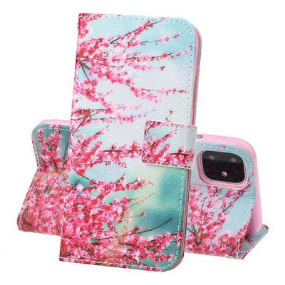 Painted Wallet Case for iPhone 2019 6.1inch, Beautifully Colored Phone Case with Hidden Kickstand