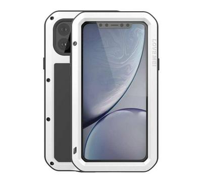 3 in 1 Hybrid Protective Case for iPhone 2019 6.1inch, LOVE MEI Heavy Duty Metal Bumper Case