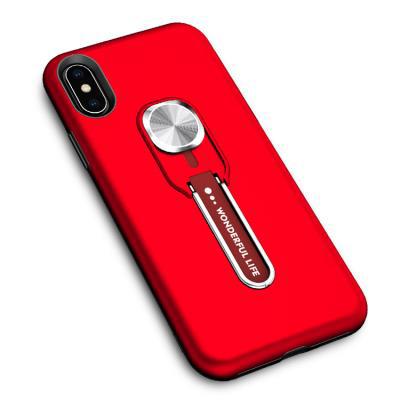 Ring Phone Case for iPhone Xs Max, Plain Hybrid Phone Cover with Finger Strap and Metal OrnamentFeature  Color: As shown Material: PC and TPU Compatible Model: iPhone 11 Pro Max Precision-machined case fits mobile phone perfectly, with easy access to ever