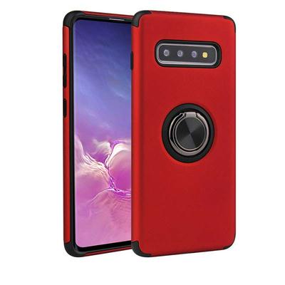 Cool 2 in 1 Detachable Hard PC with Ring Stand + Soft TPU Back Cover Case for Samsung Galaxy S10 