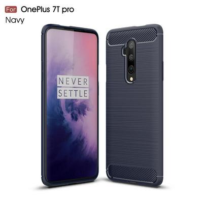 Soft Phone Case for OnePlus 7T Pro, Carbon Fiber TPU Phone Cover Scratch & Drop Resistant Protective Case