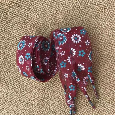 5 Pairs of Floral Shoe Laces See-through Flat Shoe Strings for Sneakers