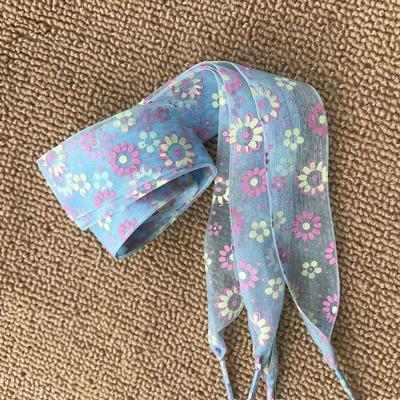 5 Pairs of Floral Shoe Laces See-through Flat Shoe Strings for Sneakers