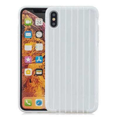 Luggage Case Pattern Anti-Scratch Soft TPU Back Cover Protective Case for iPhone X / XS 
