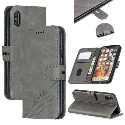 Cow Pattern Shockproof Anti-Scratch PU Leather + Soft TPU Card Slots with Stand aand Wallet Cover Case for iPhone Xs Max 6.5