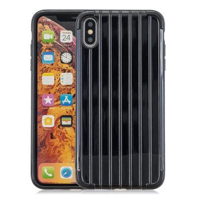 Luggage Case Pattern Anti-Scratch Soft TPU Back Cover Protective Case for iPhone X / XS 