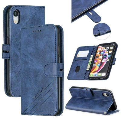 Cow Pattern Shockproof Anti-Scratch PU Leather + Soft TPU Card Slots with Stand aand Wallet Cover Case for iPhone XR 6.1