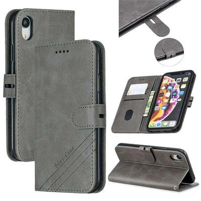 Cow Pattern Shockproof Anti-Scratch PU Leather + Soft TPU Card Slots with Stand aand Wallet Cover Case for iPhone XR 6.1