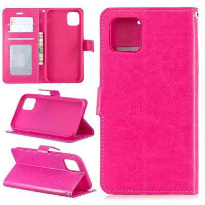 Crazy Horse Pattern PU Leather + TPU with Card Slots Wallet and Stand Support Cover Case for Apple iPhone 11(6.1)