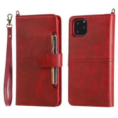 2 in 1 Leather Wallet Case for iPhone 11 Pro Max, Magnetic Detachable Phone Cover with Hidden Stand