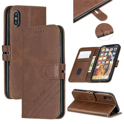 Cow Pattern Shockproof Anti-Scratch PU Leather + Soft TPU Card Slots with Stand aand Wallet Cover Case for iPhone Xs Max 6.5