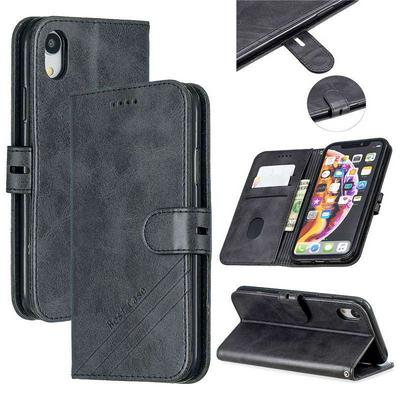 Cow Pattern Shockproof Anti-Scratch PU Leather + Soft TPU Card Slots with Stand aand Wallet Cover Case for iPhone XR 6.1