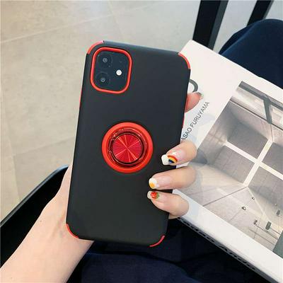 Cool 2 in 1 Detachable Hard PC with Ring Stand + Soft TPU Back Cover Case for Apple iPhone 11(6.1)