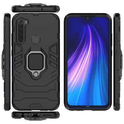 Military Armor Phone Case for Xiaomi Redmi Note 8, Shockproof Phone Cover with Metal Ring Stand