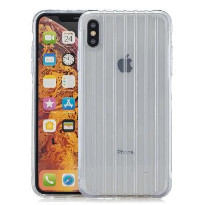 Luggage Case Pattern Anti-Scratch Soft TPU Back Cover Protective Case for iPhone X / XS 
