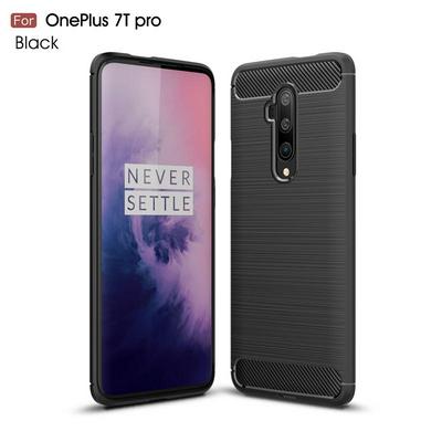 Soft Phone Case for OnePlus 7T Pro, Carbon Fiber TPU Phone Cover Scratch & Drop Resistant Protective Case