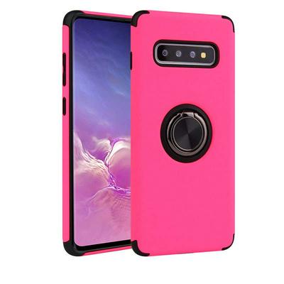 Cool 2 in 1 Detachable Hard PC with Ring Stand + Soft TPU Back Cover Case for Samsung Galaxy S10 