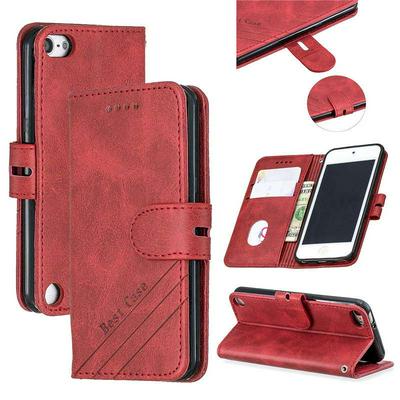 Cow Pattern Shockproof Anti-Scratch PU Leather + Soft TPU Card Slots with Stand aand Wallet Cover Case for iPod Touch 6 / Touch 5 