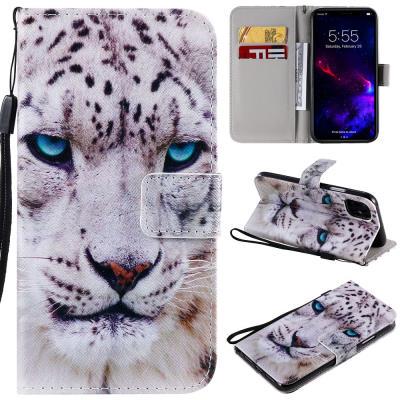 Bear Skull Tiger Cat Elephant Pattern with Wallet Card Slots Stand Strap PU Leather + TPU Back Cover Case for Apple iPhone 11(6.1)