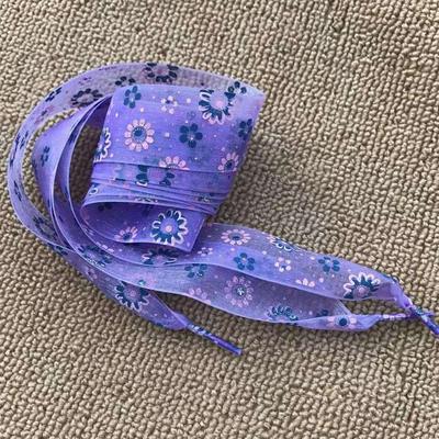 5 Pairs of Floral Shoe Laces See-through Flat Shoe Strings for Sneakers